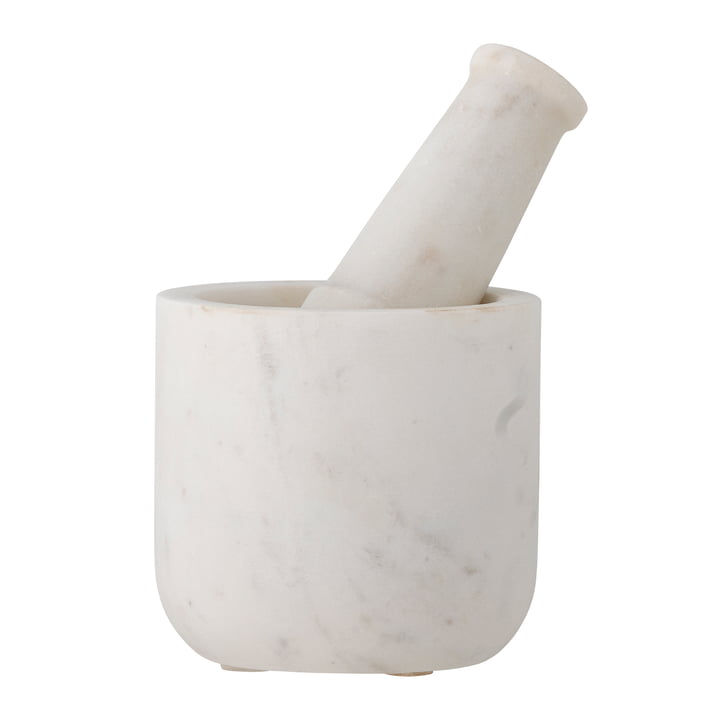 Bloomingville - Misaki mortar & pestle, marble white