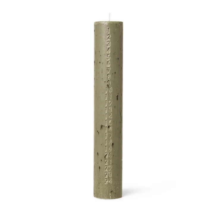 Mura Advent candle, h 25 cm, artichoke green by Ferm Living