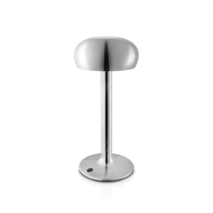 Emendo LED rechargeable table lamp, chrome by Eva Solo