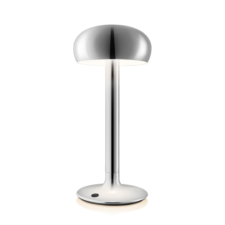 Emendo LED rechargeable table lamp, chrome by Eva Solo