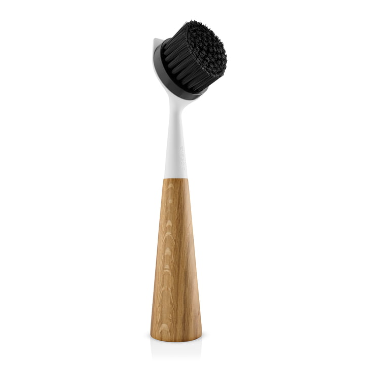 Nylon dishwashing brush with replaceable brush head oak, white from Eva Solo