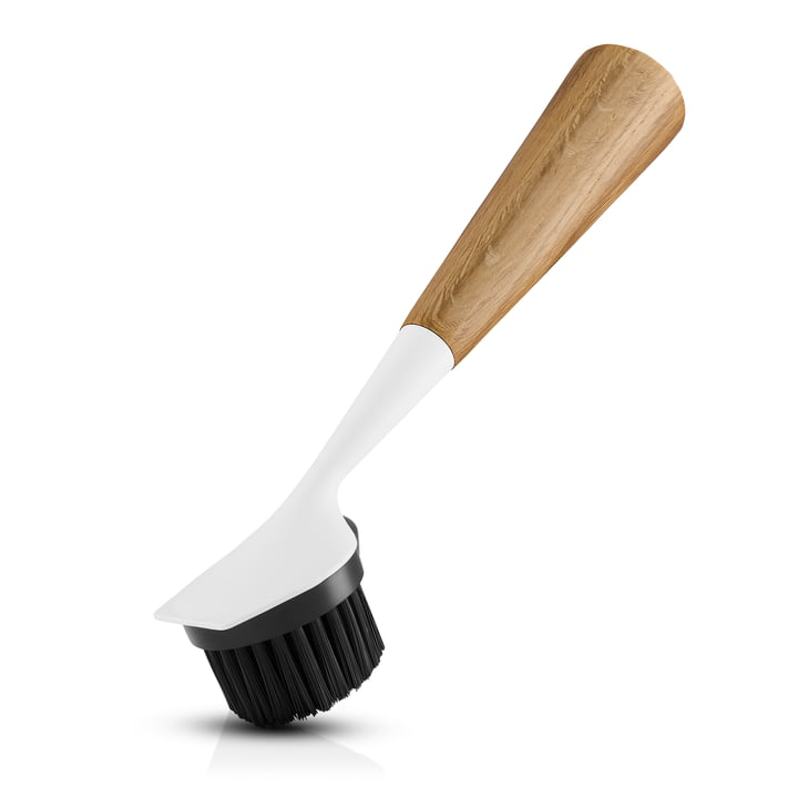 Nylon dishwashing brush with replaceable brush head oak, white from Eva Solo