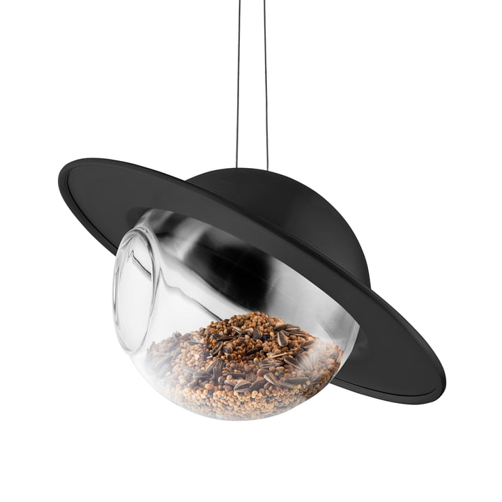 Saturn bird feeder ball, black from Eva Solo