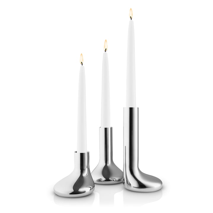 Mellow candle holder set, stainless steel (3 pcs.) from Eva Solo