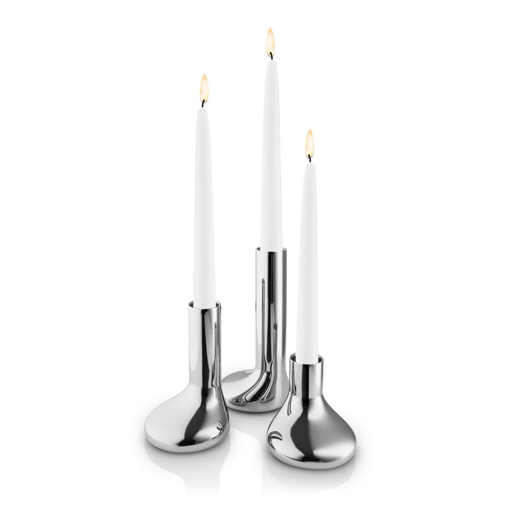 Mellow candle holder set, stainless steel (3 pcs.) from Eva Solo