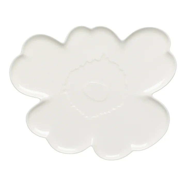 Marimekko - Unikko plate, Ø 32 cm, white ( 60th Anniversary Collection )