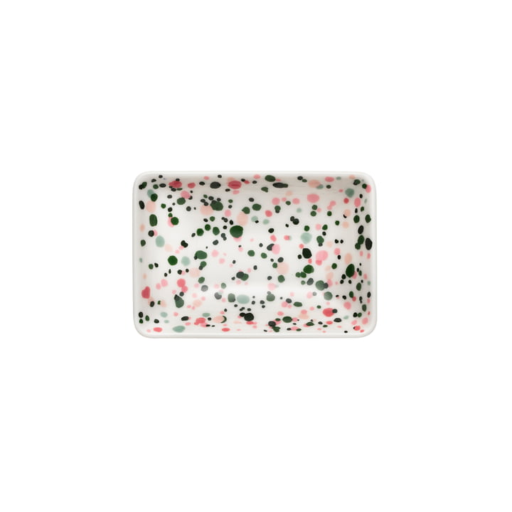 Iittala - Oiva Toikka Plate A7 7 x 10 cm, pink-green