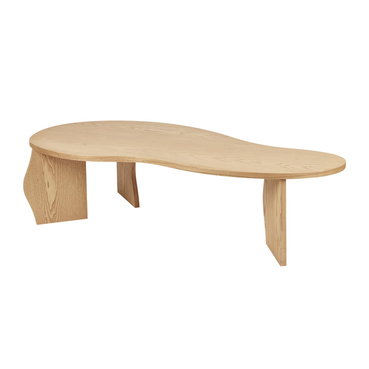 Brook table, L, oiled ash veneer, natural by Broste Copenhagen