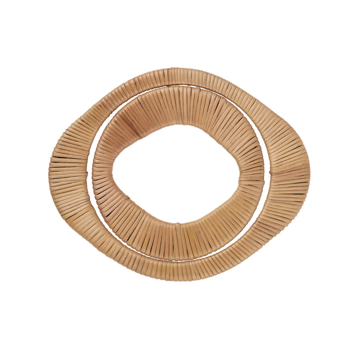 Tini coaster, 21 x 17 cm, rattan / iron by Broste Copenhagen