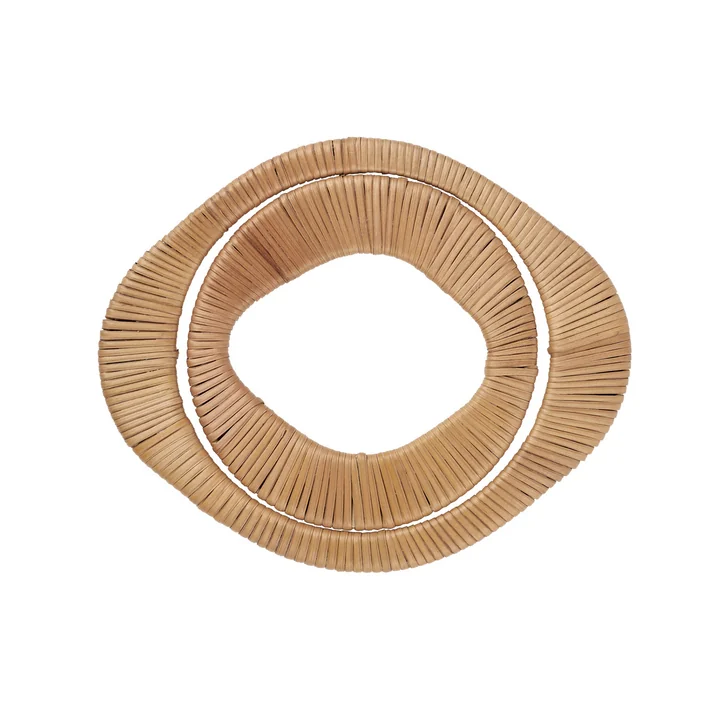 Tini coaster, 21 x 17 cm, rattan / iron by Broste Copenhagen