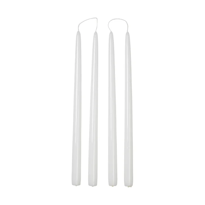 Smooth candle, Ø 2. 2 cm x H 38 cm, white by Broste Copenhagen