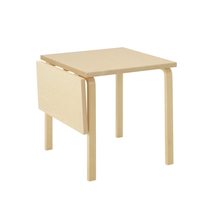 Artek - Aalto DL81C folding dining table, H x L 74 x 79 / 112.5 cm, natural birch