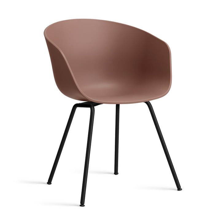 Hay - About A Chair AAC 26 , steel black / soft brick 2. 0