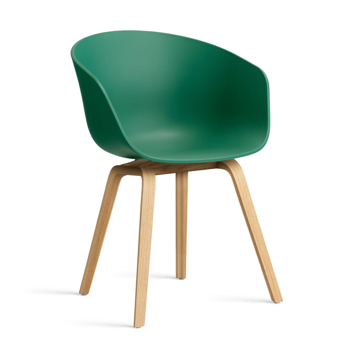 Hay - About A Chair AAC 22, lacquered oak / teal green 2. 0