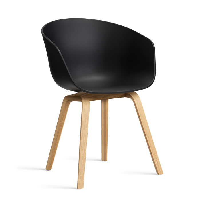 Hay - About A Chair AAC 22, lacquered oak / black 2. 0