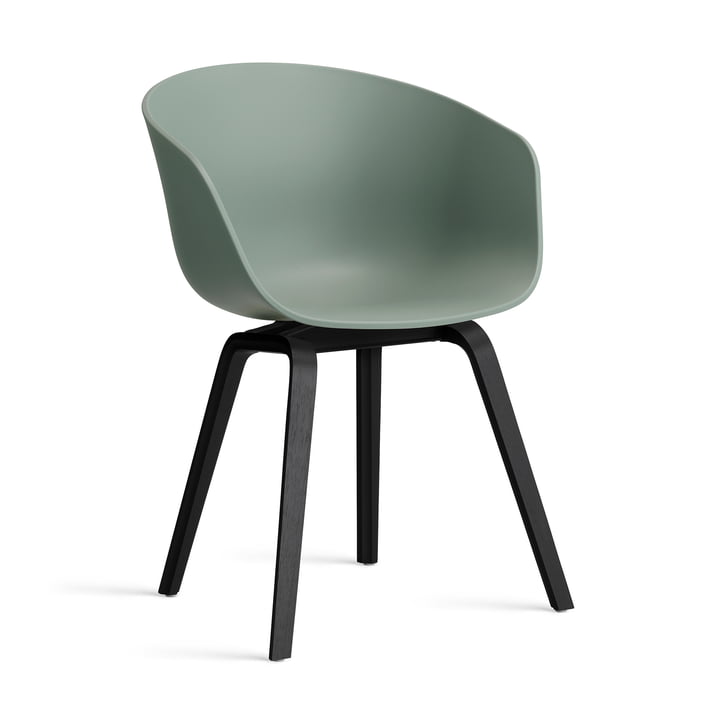 Hay - About A Chair AAC 22, black lacquered oak / fall green 2. 0