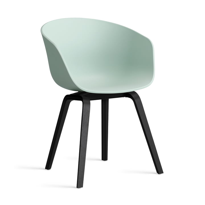 Hay - About A Chair AAC 22, black lacquered oak / dusty mint 2. 0