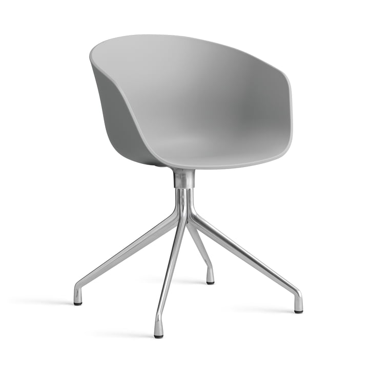 Hay - About A Chair AAC 20, polished aluminum / concrete grey 2. 0