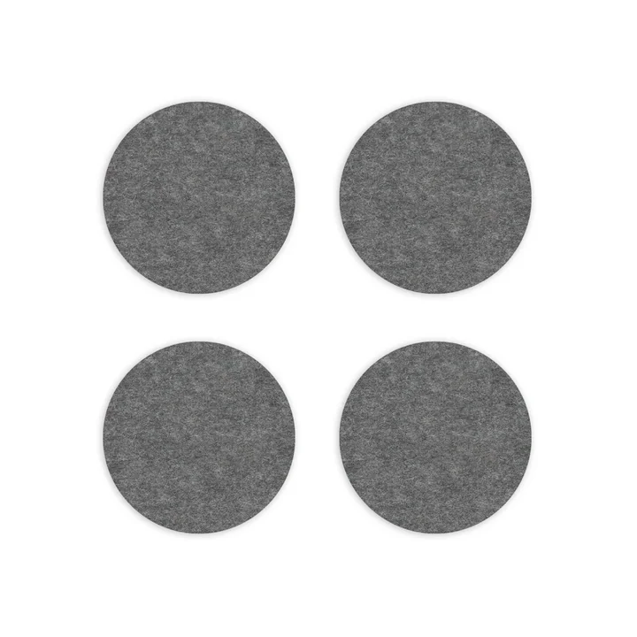 HEY-SIGN-Untersetzer-rund-5-mm-9-cm-anthrazit-4er-Set