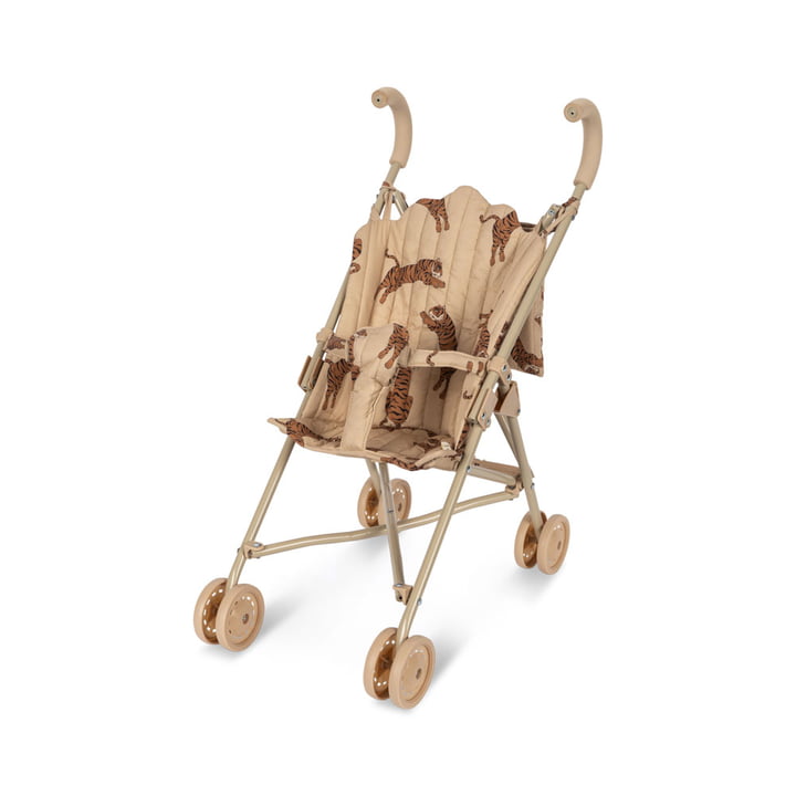 Dolls baby carriage, tiger ocford tan by Konges Sløjd