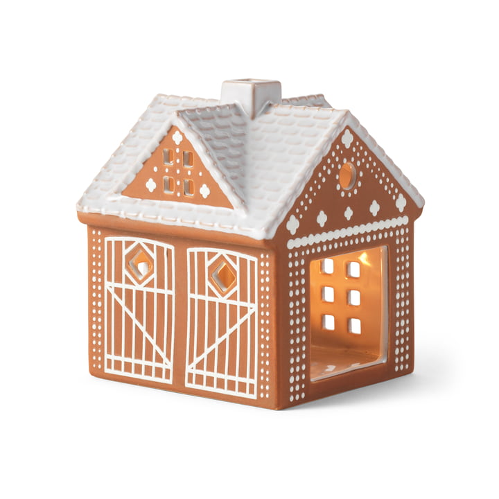 Gingerbread candle house nativity scene, brown from Kähler Design