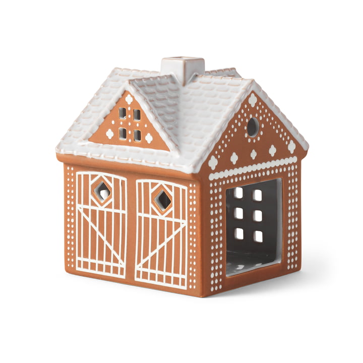 Gingerbread candle house nativity scene, brown from Kähler Design