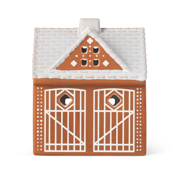 Gingerbread candle house nativity scene, brown from Kähler Design