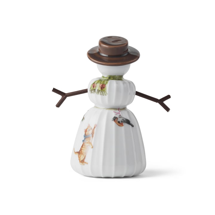 Hammershøi Christmas 2024, snow woman H 11 cm, white by Kähler Design