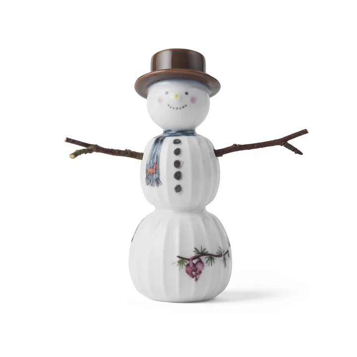 Hammershøi Christmas 2024, snowman H 11.5 cm, white by Kähler Design