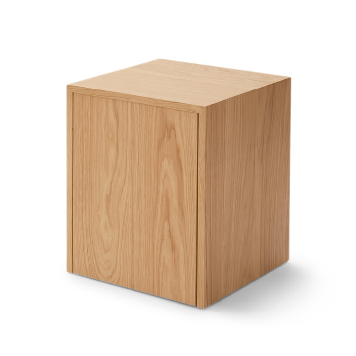 New Works - Mass Side table with drawer, oak