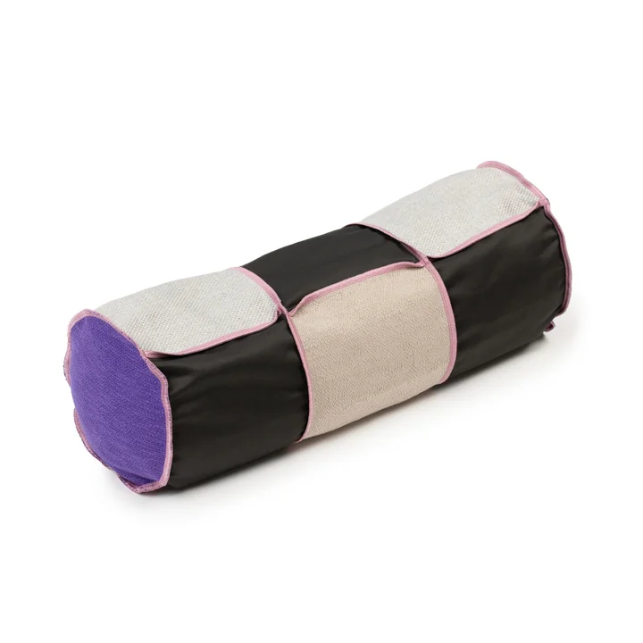 Bolster neck roll, smokey quartz by Juslin Maunula