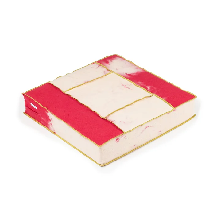 Floor pouf, marble raspberry by Juslin Maunula