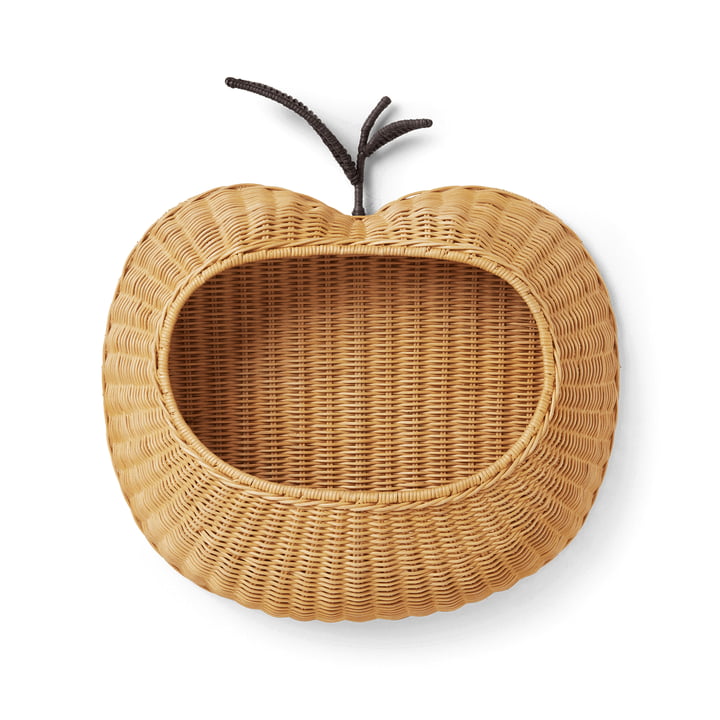 ferm Living - Apple woven wall bag, rattan