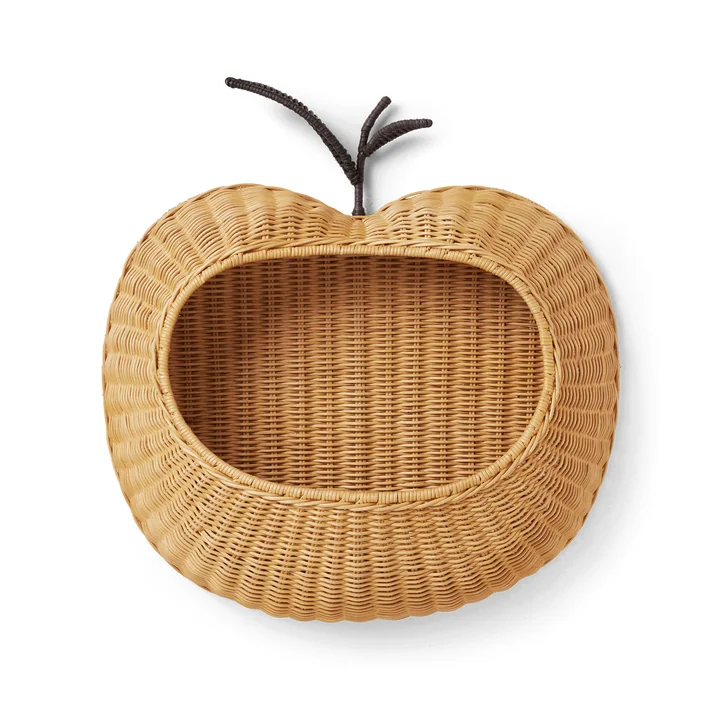 Ferm Living - Apple woven wall bag, rattan