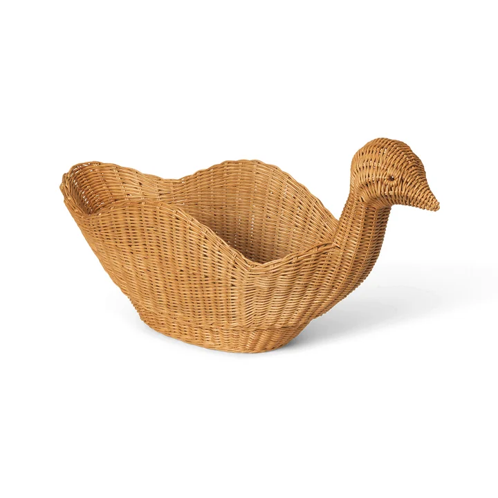 Ferm Living - Bird storage woven, rattan