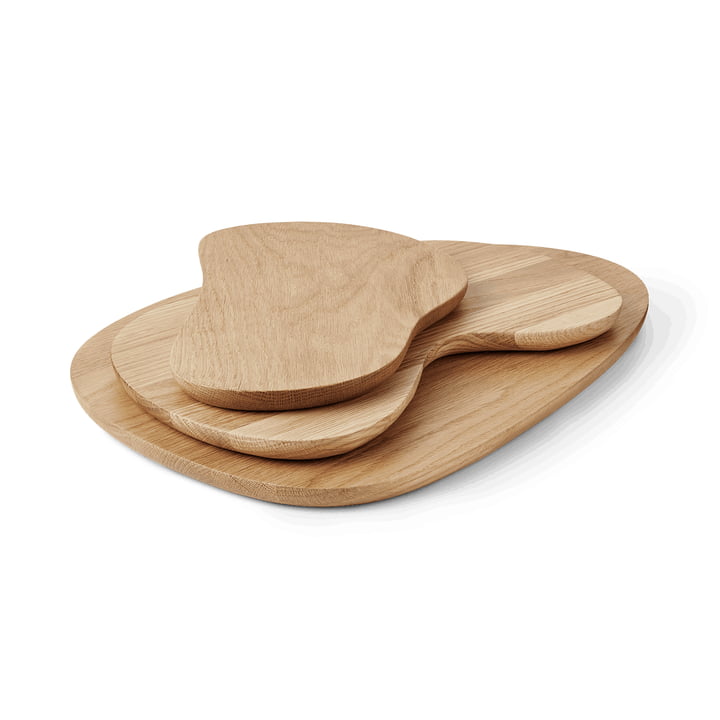 ferm Living - Cairn Serving boards / wooden board, oak (set of 3)