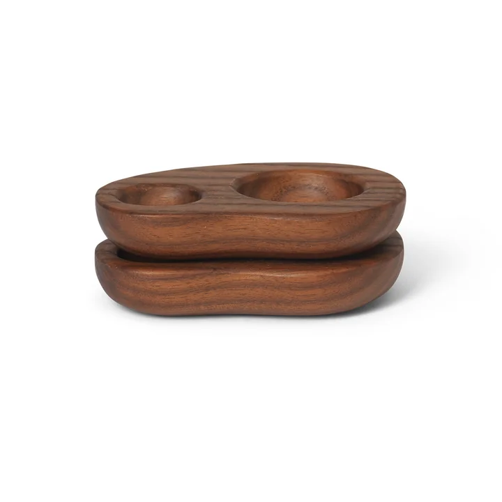 Ferm Living - Cairn egg cup, dark brown (set of 2)