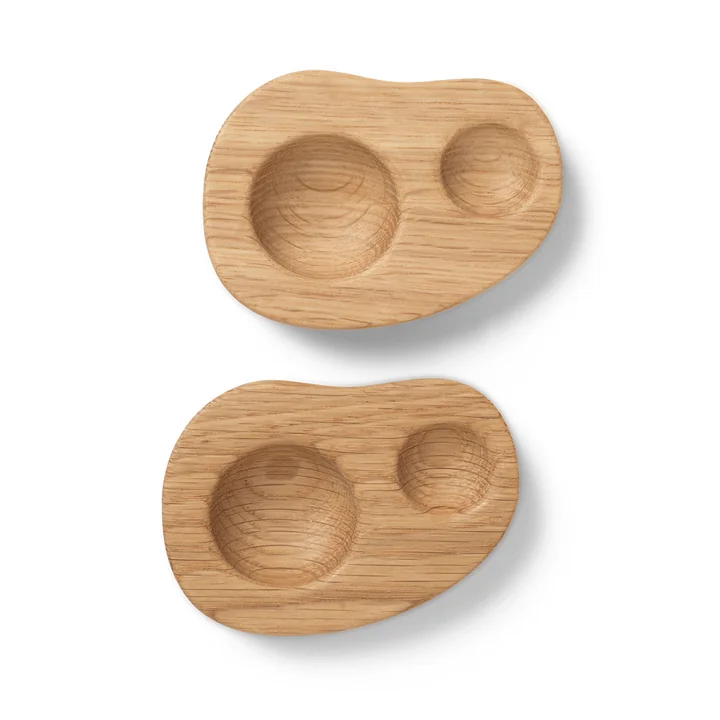 Ferm Living - Cairn egg cup, oak (set of 2)