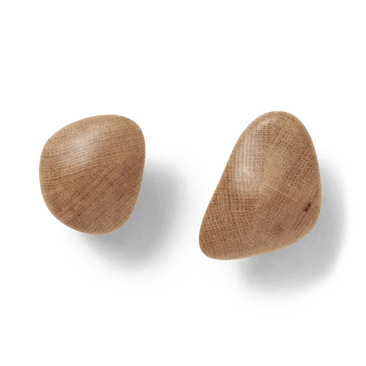 Ferm Living - Cairn Wall hook, oak (set of 2)