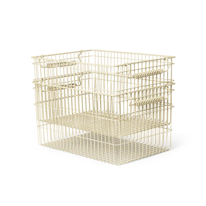 Ferm Living - Cala Stackable baskets, cashmere (set of 2)