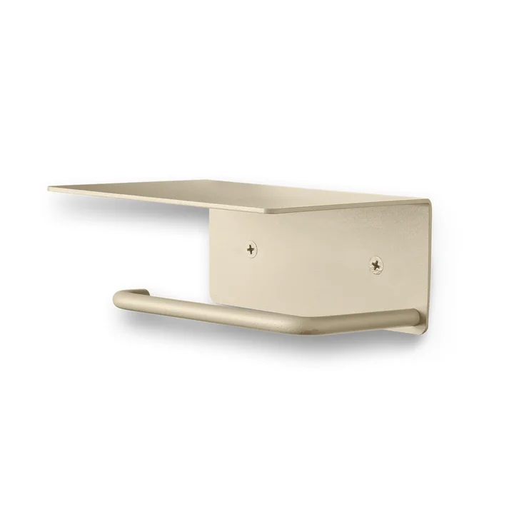 Ferm Living - Dora Toilet roll holder with shelf, cashmere