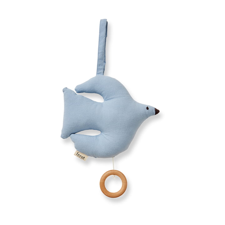 ferm Living - Swif Bird music mobile, blue fog