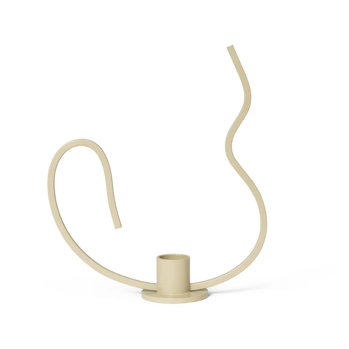 Ferm Living - Valse Candlestick low, cashmere