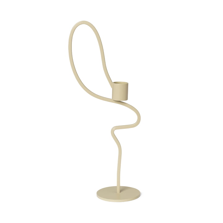 ferm Living - Valse Candlestick tall, cashmere