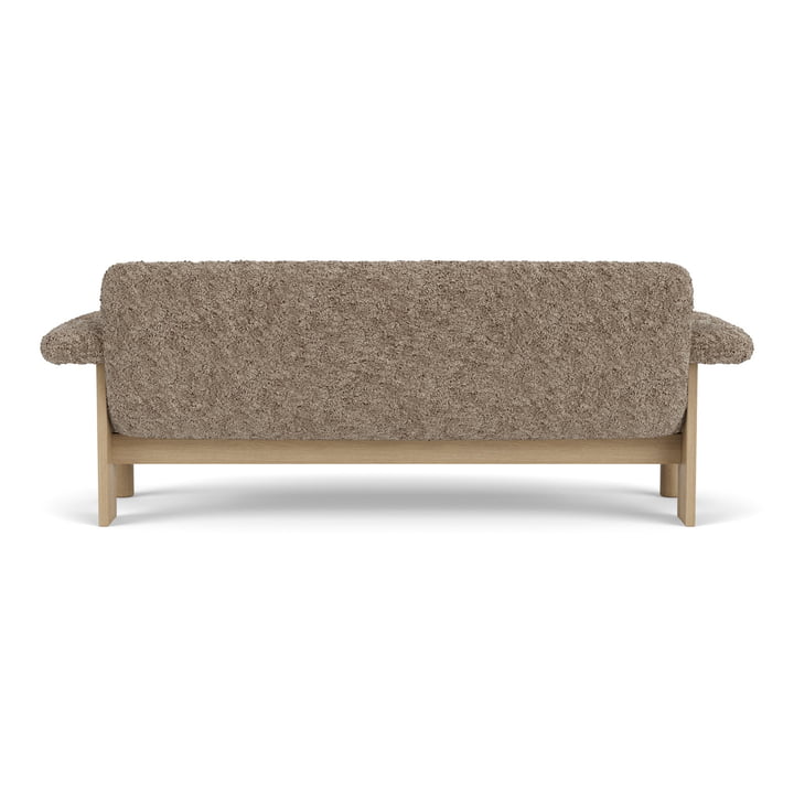 Brasilia 2-seater sofa, natural oak / Sahara brown sheepskin by Audo