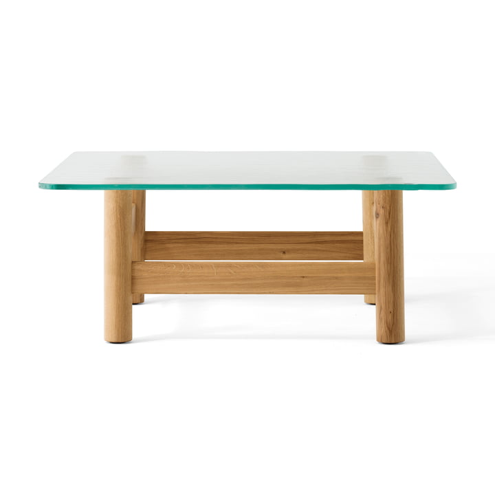 Brasilia lounge table, glass / natural oak by Audo