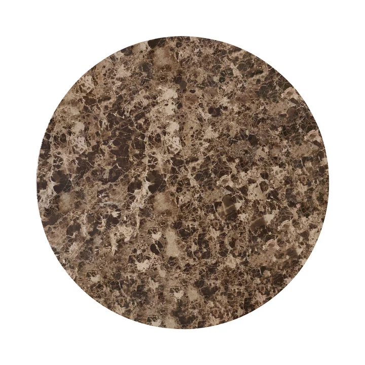Audo - Table top for Androgyne side table, Ø 65 cm, brown marble