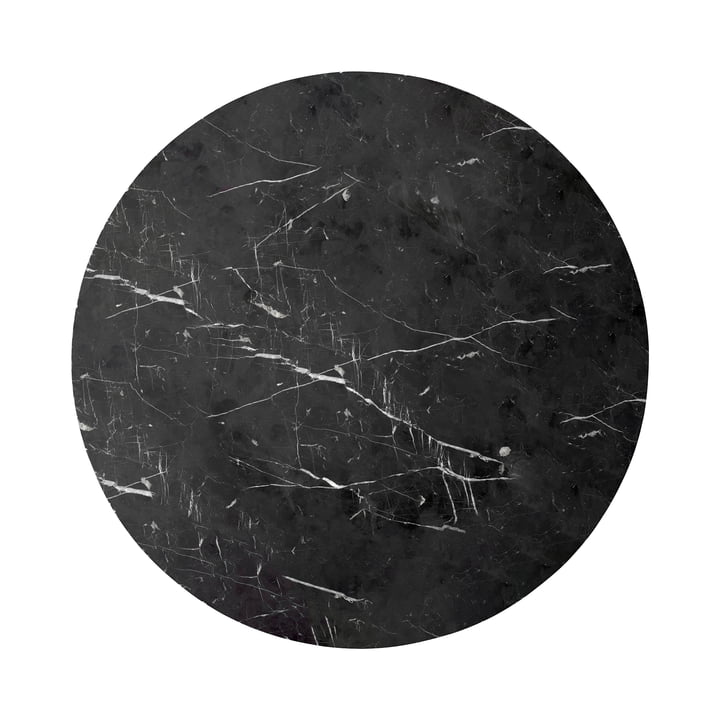 Audo - Table top for Androgyne side table, Ø 65 cm, black marble