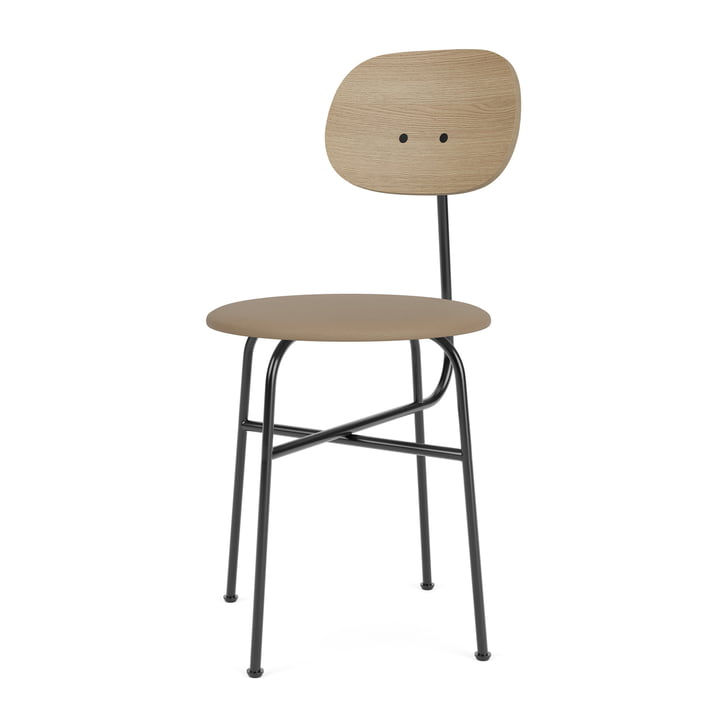 Afteroom Plus chair, natural oak / black, beige (Sierra Stone 1611 leather) by Audo