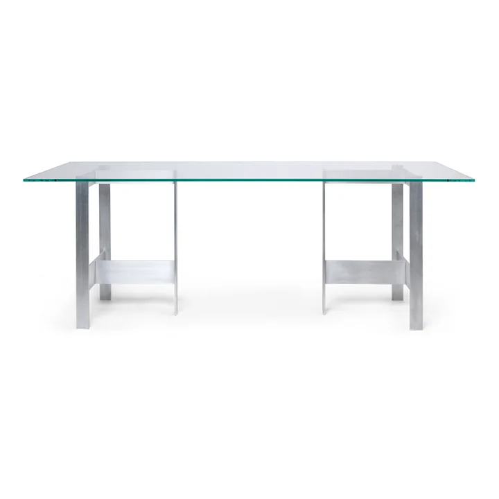 Ferm Living - Lager Dining table, 200 x 90 cm, glass / aluminum